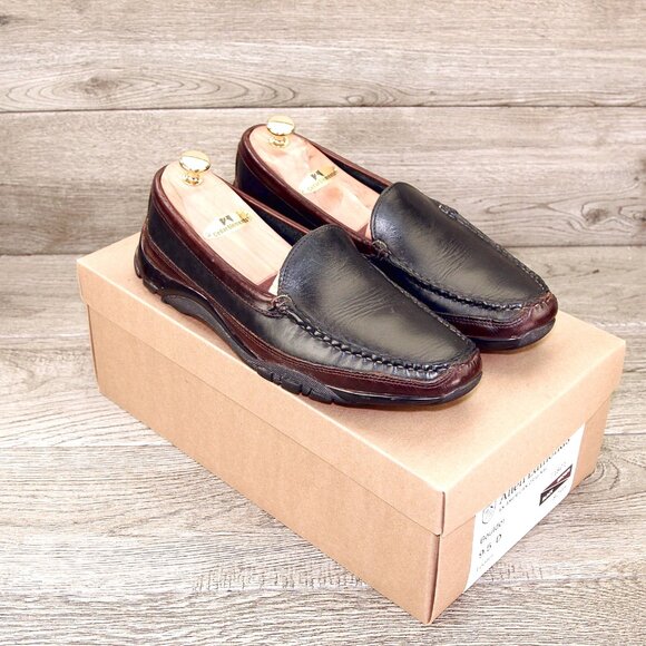 Allen Edmonds BOULDER Driving Loafer 9.5 D Black / Brown * add $15 Cedar Trees main image 5